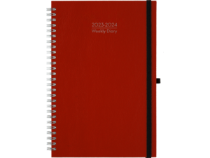 Ημερολόγιο εβδομαδιαίο Spiral Carma 2 ετών_D  2023-2024 17x24 με λάστιχο κόκκινο